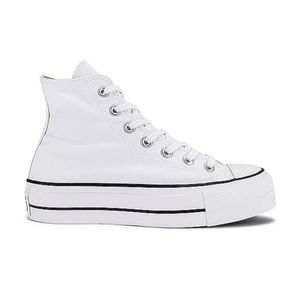 Chuck Taylor All Star Lift Hi Sneaker in White & Black